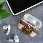 Aussie Rainbow Lorikeets Christmas AirPods Case Festive Knitted Pattern Inspired