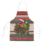 Aussie Rainbow Lorikeets Christmas Apron Festive Knitted Pattern Inspired