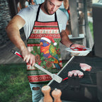 Aussie Rainbow Lorikeets Christmas Apron Festive Knitted Pattern Inspired