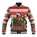 Aussie Rainbow Lorikeets Christmas Baseball Jacket Festive Knitted Pattern Inspired
