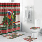 Aussie Rainbow Lorikeets Christmas Bathroom Set Festive Knitted Pattern Inspired
