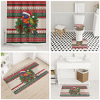 Aussie Rainbow Lorikeets Christmas Bathroom Set Festive Knitted Pattern Inspired