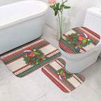 Aussie Rainbow Lorikeets Christmas Bathroom Set Festive Knitted Pattern Inspired
