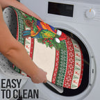 Aussie Rainbow Lorikeets Christmas Bathroom Set Festive Knitted Pattern Inspired