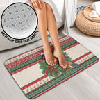 Aussie Rainbow Lorikeets Christmas Bathroom Set Festive Knitted Pattern Inspired