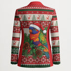 Aussie Rainbow Lorikeets Christmas Blazer Festive Knitted Pattern Inspired