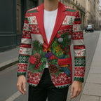 Aussie Rainbow Lorikeets Christmas Blazer Festive Knitted Pattern Inspired