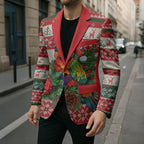 Aussie Rainbow Lorikeets Christmas Blazer Festive Knitted Pattern Inspired