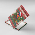 Aussie Rainbow Lorikeets Christmas Canvas Wall Art Festive Knitted Pattern Inspired