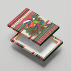 Aussie Rainbow Lorikeets Christmas Canvas Wall Art Festive Knitted Pattern Inspired