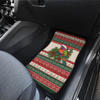 Aussie Rainbow Lorikeets Christmas Car Mats Festive Knitted Pattern Inspired