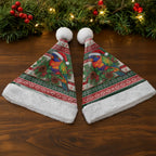 Aussie Rainbow Lorikeets Christmas Santa Hat Festive Knitted Pattern Inspired