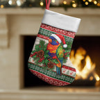 Aussie Rainbow Lorikeets Christmas Stocking Festive Knitted Pattern Inspired