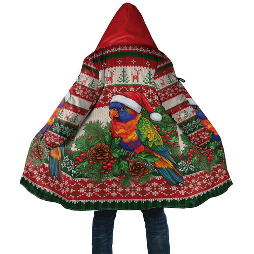 Aussie Rainbow Lorikeets Christmas Cloak Festive Knitted Pattern Inspired
