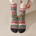 Aussie Rainbow Lorikeets Christmas Crew Socks Festive Knitted Pattern Inspired