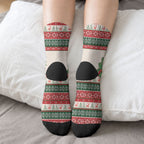 Aussie Rainbow Lorikeets Christmas Crew Socks Festive Knitted Pattern Inspired