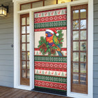 Aussie Rainbow Lorikeets Christmas Door Cover Festive Knitted Pattern Inspired