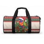 Aussie Rainbow Lorikeets Christmas Duffle Bag Festive Knitted Pattern Inspired