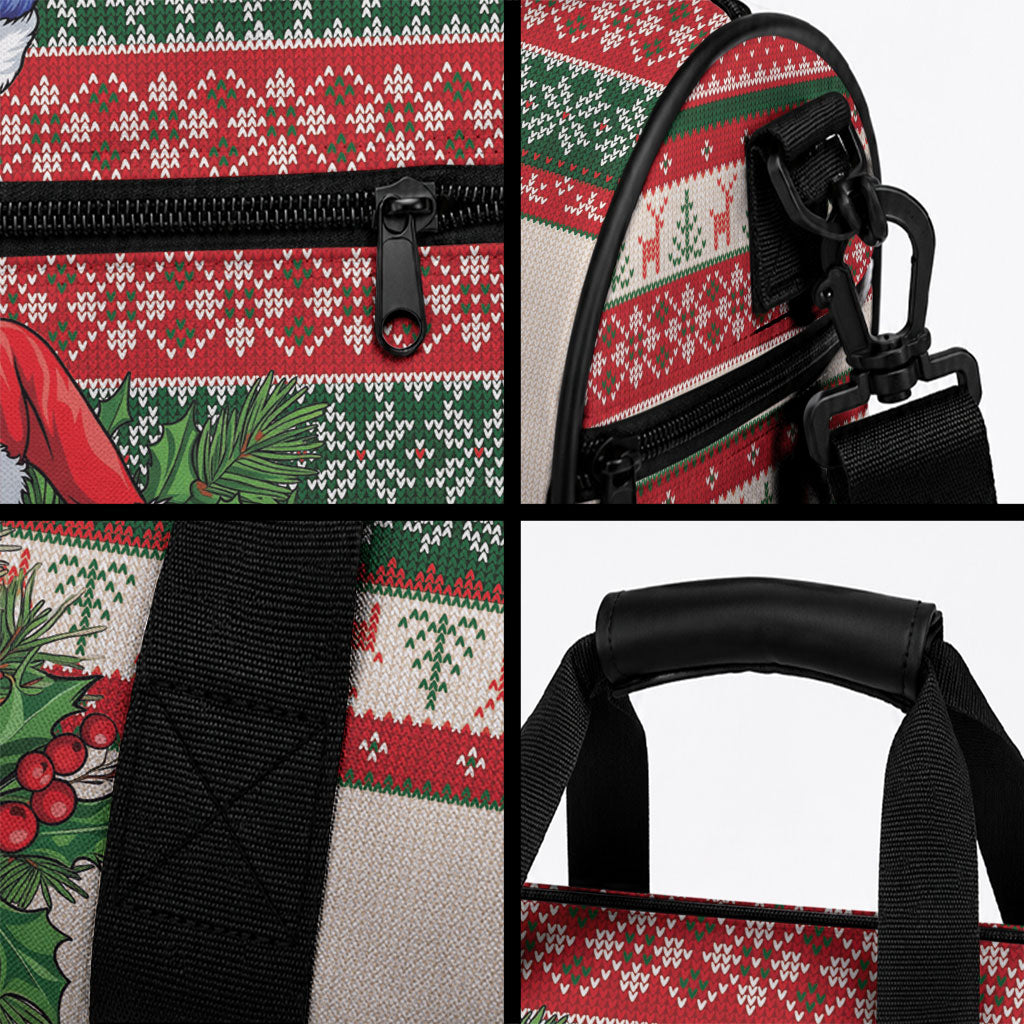 Aussie Rainbow Lorikeets Christmas Duffle Bag Festive Knitted Pattern Inspired