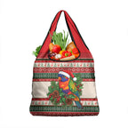 Aussie Rainbow Lorikeets Christmas Grocery Bag Festive Knitted Pattern Inspired