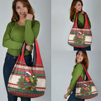 Aussie Rainbow Lorikeets Christmas Grocery Bag Festive Knitted Pattern Inspired