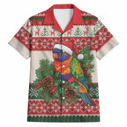 Aussie Rainbow Lorikeets Christmas Hawaiian Shirt Festive Knitted Pattern Inspired