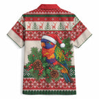Aussie Rainbow Lorikeets Christmas Hawaiian Shirt Festive Knitted Pattern Inspired
