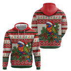 Aussie Rainbow Lorikeets Christmas Hoodie Festive Knitted Pattern Inspired