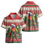 Aussie Rainbow Lorikeets Christmas Kid Hawaiian Shirt Festive Knitted Pattern Inspired