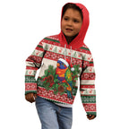 Aussie Rainbow Lorikeets Christmas Kid Hoodie Festive Knitted Pattern Inspired
