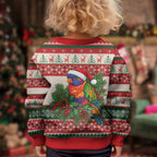 Aussie Rainbow Lorikeets Christmas Kid Ugly Christmas Sweater Festive Knitted Pattern Inspired