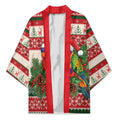 Aussie Rainbow Lorikeets Christmas Kimono Festive Knitted Pattern Inspired