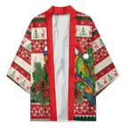 Aussie Rainbow Lorikeets Christmas Kimono Festive Knitted Pattern Inspired