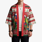 Aussie Rainbow Lorikeets Christmas Kimono Festive Knitted Pattern Inspired