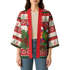 Aussie Rainbow Lorikeets Christmas Kimono Festive Knitted Pattern Inspired
