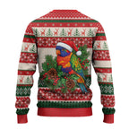 Aussie Rainbow Lorikeets Christmas Ugly Christmas Sweater Festive Knitted Pattern Inspired