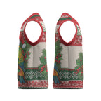 Aussie Rainbow Lorikeets Christmas Knitted V-Neck Vest Festive Knitted Pattern Inspired