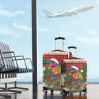 Aussie Rainbow Lorikeets Christmas Luggage Cover Festive Knitted Pattern Inspired