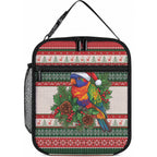 Aussie Rainbow Lorikeets Christmas Lunch Bag Festive Knitted Pattern Inspired