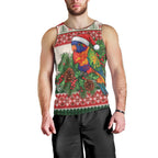 Aussie Rainbow Lorikeets Christmas Men Tank Top Festive Knitted Pattern Inspired