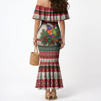 Aussie Rainbow Lorikeets Christmas Mermaid Dress Festive Knitted Pattern Inspired