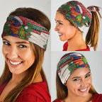 Aussie Rainbow Lorikeets Christmas Neck Gaiter Festive Knitted Pattern Inspired