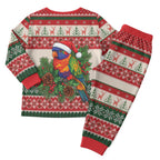 Aussie Rainbow Lorikeets Christmas Pajama Set Festive Knitted Pattern Inspired