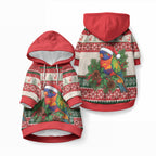 Aussie Rainbow Lorikeets Christmas Pet Hoodie Festive Knitted Pattern Inspired