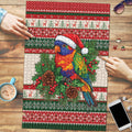 Aussie Rainbow Lorikeets Christmas Puzzle Festive Knitted Pattern Inspired