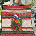 Aussie Rainbow Lorikeets Christmas Quilt Festive Knitted Pattern Inspired