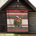 Aussie Rainbow Lorikeets Christmas Quilt Festive Knitted Pattern Inspired