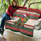 Aussie Rainbow Lorikeets Christmas Quilt Festive Knitted Pattern Inspired