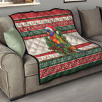 Aussie Rainbow Lorikeets Christmas Quilt Festive Knitted Pattern Inspired