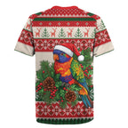 Aussie Rainbow Lorikeets Christmas Rugby Jersey Festive Knitted Pattern Inspired